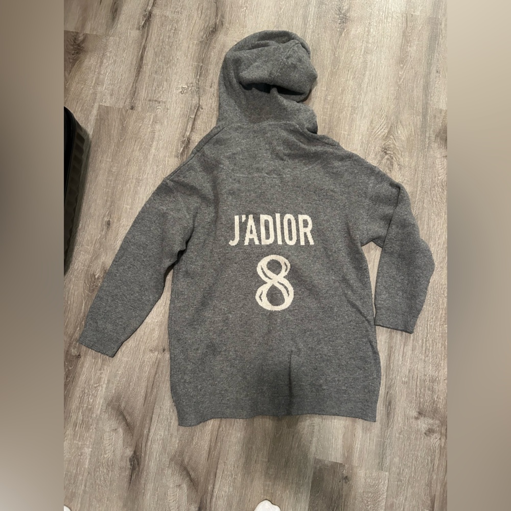 Long Sweater Gray Knit with Hood